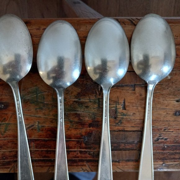 Vintage American Silver Co. Silverplate Soup Spoons Camelot Harvest Set of 6 - Picture 10 of 16